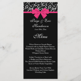 Menú Rosa negra y blanca rosada