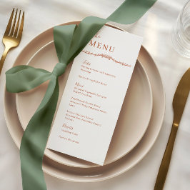 Menú Rosa Trepadora Terra Cotta Cresta Boda Cena