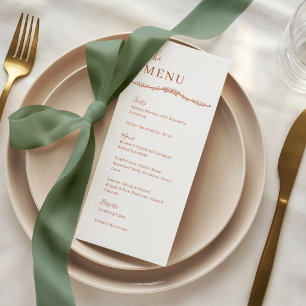 Menú Rosa Trepadora Terra Cotta Cresta Boda Cena