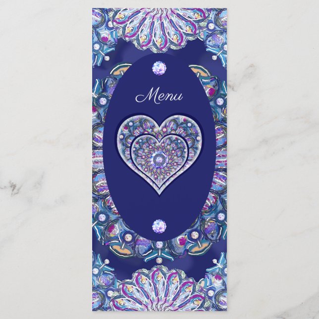 Menú Rosario azul (Reverso)