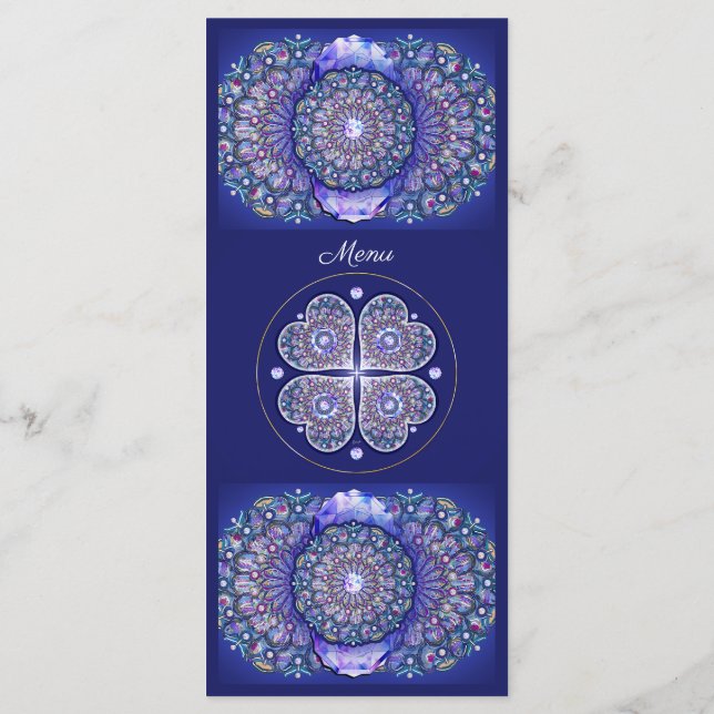 Menú Rosario azul (Reverso)