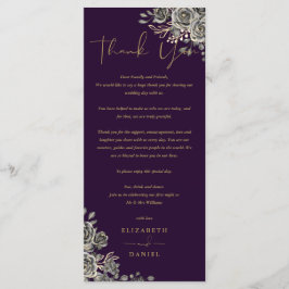 Menú Rosas góticos Boda de flores Gracias por colocar t