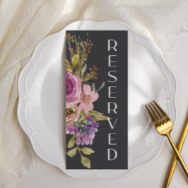 Menú Rótulo del Boda floral rosado rosado rosado