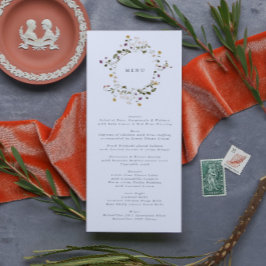 Menú Round Abundance Dried Wildflower Pampas Boda