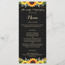 Rustic Black Wood Lights Lace Sunflower Boda