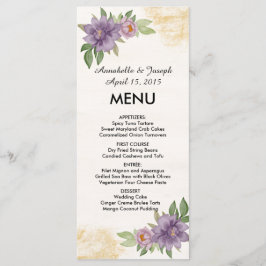 Menú Rustic Summer aesthetic Wildflower Wedding