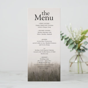 Menú Rústica comida Minimalista y sabrosa cena paisajís