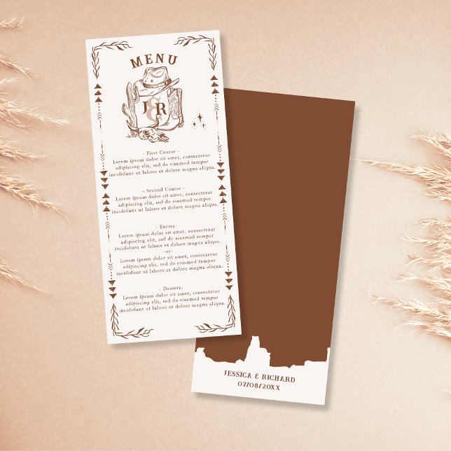 Menú Rústica granja de rancho occidental en Boots de Co (Subido por el creador)