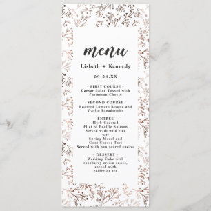 Menú Rústica rebanada de madera Relieve metalizado de c