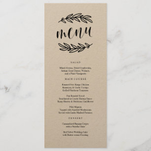 Menú rústico de la cena