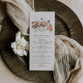 Menú Rústico de la cena de Acción de Gracias