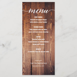Menú Rústico de la cena de Acción de Gracias de Ma
