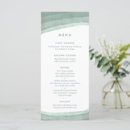 Menú Sage Green Ombre | Boda Minimalista del Boho