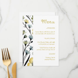 Menú Sage Green & Soft Yellow Botanical Wedding