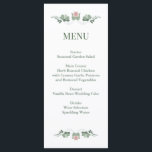 Menú Sage Green Wildflower Folk Wedding<br><div class="desc">Elegant sage green wildflower wedding stationery inspired by Hungarian folk floral motifs. This botanical design features soft sage greenery and delicate blush pink flowers, perfect for rustic garden weddings, countryside celebrations and romantic outdoor receptions. The natural floral style pairs beautifully with botanical, farmhouse and wildflower wedding themes and creates a...</div>