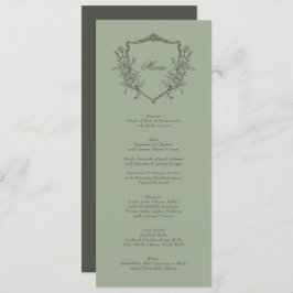 Menú Sage Olive Escudo Classic Elegant Wedding