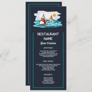 Menú Sailboat Sunrise, Restaurante Slimline