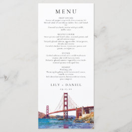 Menú San Francisco Watercolor Destination Wedding