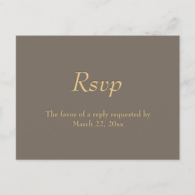 Menú Sandstone y Gold RSVP (Anverso)