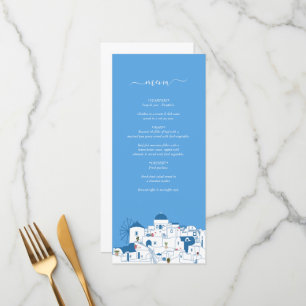 Menú Santorini Destination Greek Island Boda