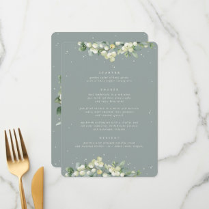 Menú Seafoam Snowberry + Eucalipto Boda de 3 tiempos