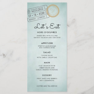 Menú Sellos de cancelación de Passport Boda de destin