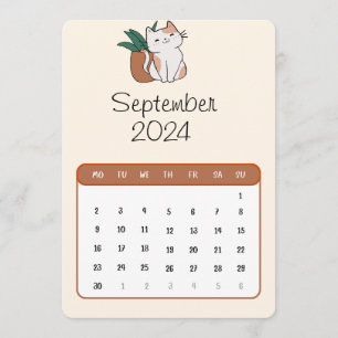 Menú Septiembre 2024 Stand Alone Cat And Plant Calendar