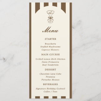 Menú She's A Tini Bit Older Coffee Martini Birthday