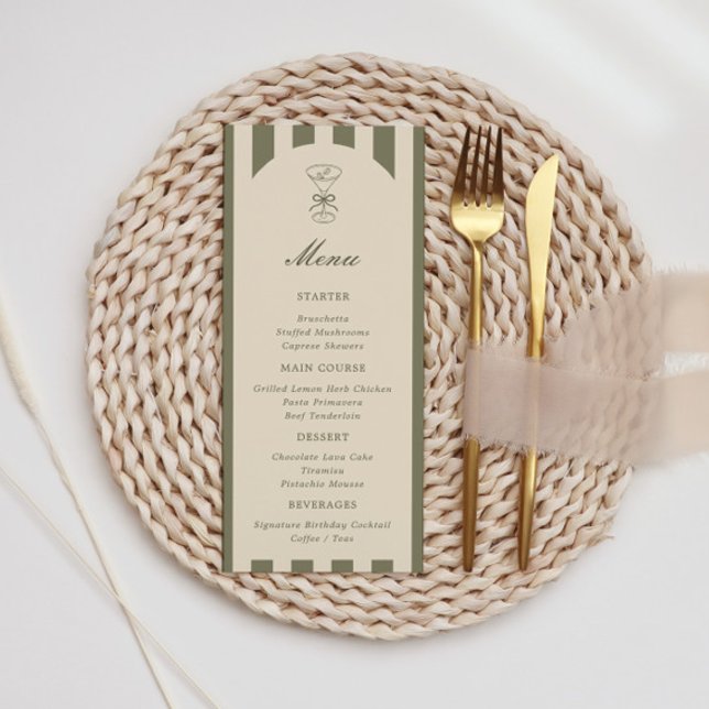 Menú She's A Tini Bit Older Coffee Martini Birthday (Subido por el creador)