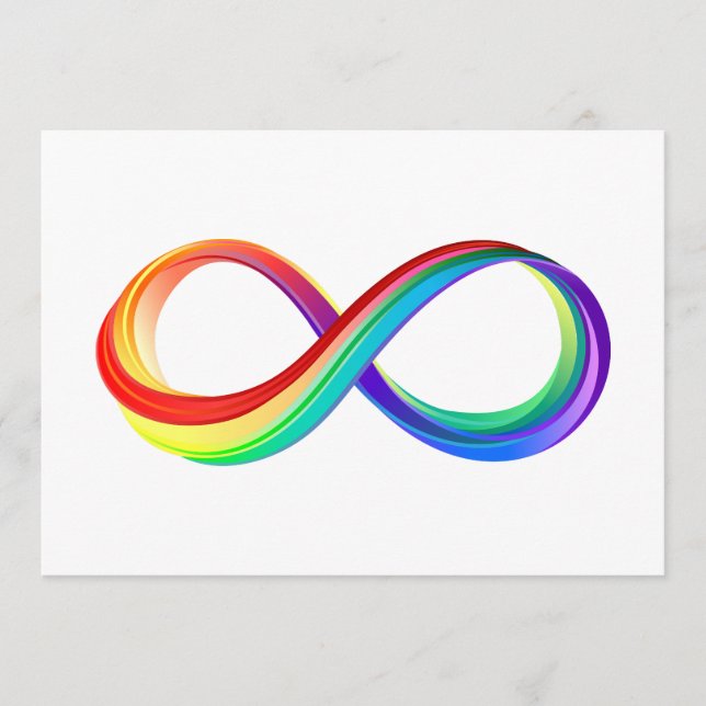 Menú Símbolo infinito arcoiris en capas (Anverso)