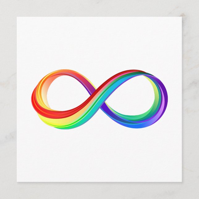 Menú Símbolo infinito arcoiris en capas (Anverso)