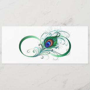 Menú Símbolo infinito con pluma de pavo real