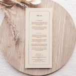 Menú Simple Boda de marfil de Boho<br><div class="desc">En este sencillo menú plano de Boho Boda de marfil, decorado con una sofisticada paleta muda de marfil neutro, se mezclan con una magnífica mezcla y se mezclan opciones de terracota de roya, verde salvia y ciruela. La elegancia sobria de la tipografía simple y los arcos suaves crea una estética...</div>