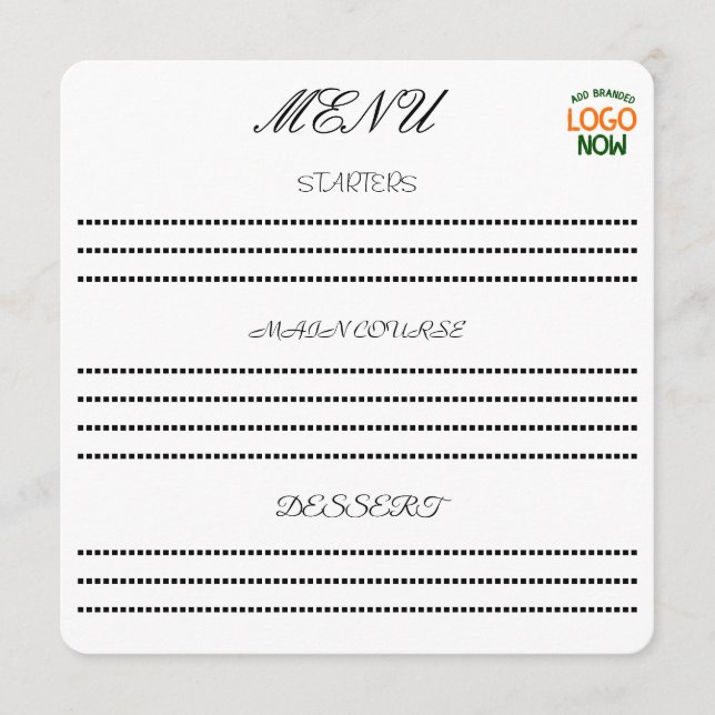 MENÚ SIMPLE CONTEMPORÁNEO CLIENTE DE MODA BLANCO LIMPIO (Anverso)