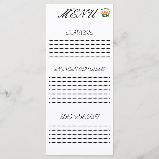 MENÚ SIMPLE CONTEMPORÁNEO LIMPIO BLANCO CLIENTE FASHION (Anverso)