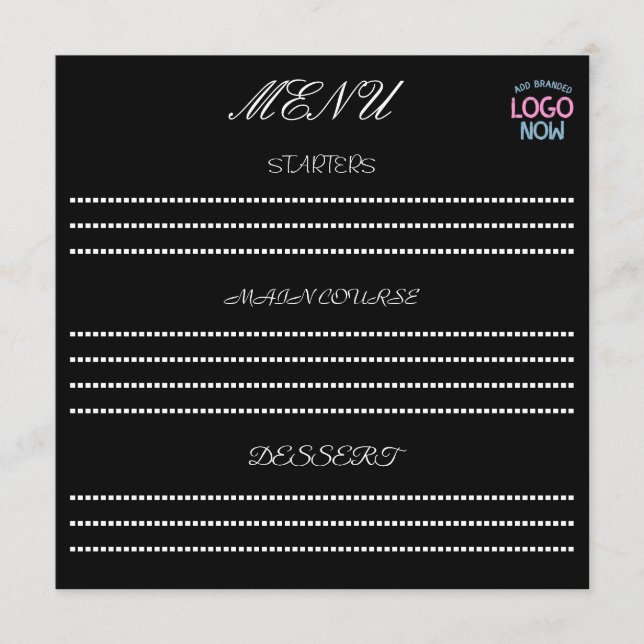 MENÚ SIMPLE CONTEMPORÁNEO LIMPIO NEGRO CLIENTE FASHIONA (Anverso)
