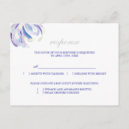 Menú simple de Boda floral Tarjeta RSVP opcional