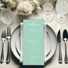 Simple Mint Blanco Script Elegante Caligrafía Verd