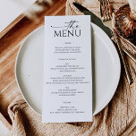Menú Simplemente Boda mínimo<br><div class="desc">Edite fácilmente los elementos del menú y muestre este hermoso diseño en cada plato!</div>