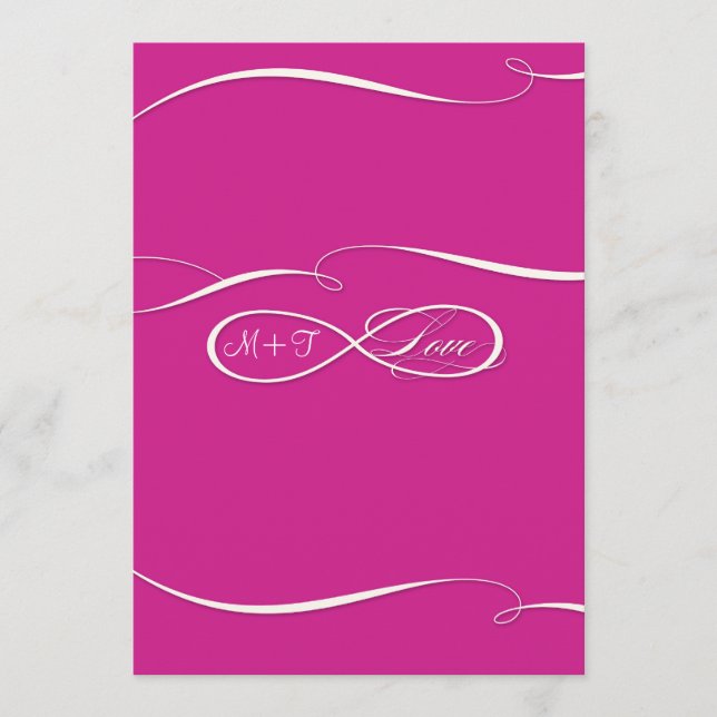 Menú Sistema infinito de la boda del amor del Rótulo (Anverso)