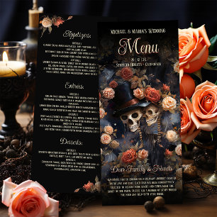 Menú Skulls de besos Boda gótico romántico