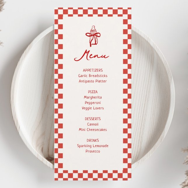 Menú Slice Slice Baby Ciao Pizza Baby Shower (Subido por el creador)