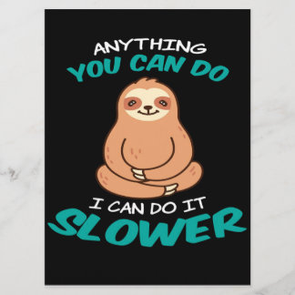 Menú Sloth Lover  Cute Sloth Canvas