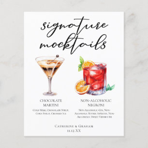 Menú Sofisticado de Mocktails de Boda sin Alcohol