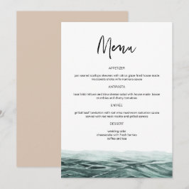 Menú SOPHIA Tropical Beach Palm Tree Boda Cena Hombres