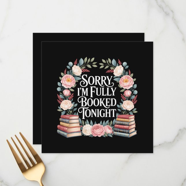 Menú Sorry I'M Fully Booked Tonight (Anverso/Reverso In Situ)