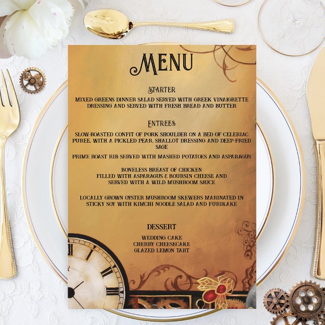 Menú Steampunk Vicotiran Boda (Subido por el creador)