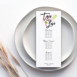 Menú Taco Bout Love Boda