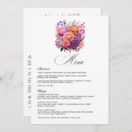 Menú Tangerina, rosa caliente y púrpura real