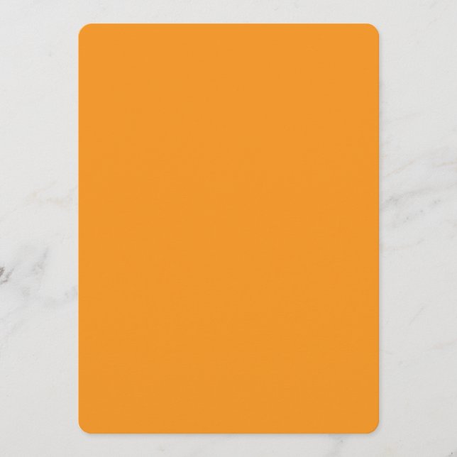 Menú “Tarjeta minimalista naranja vibrante” (Anverso)
